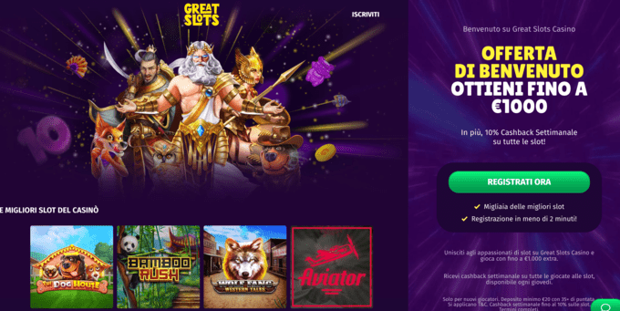 Greatslots Casino non AAMS